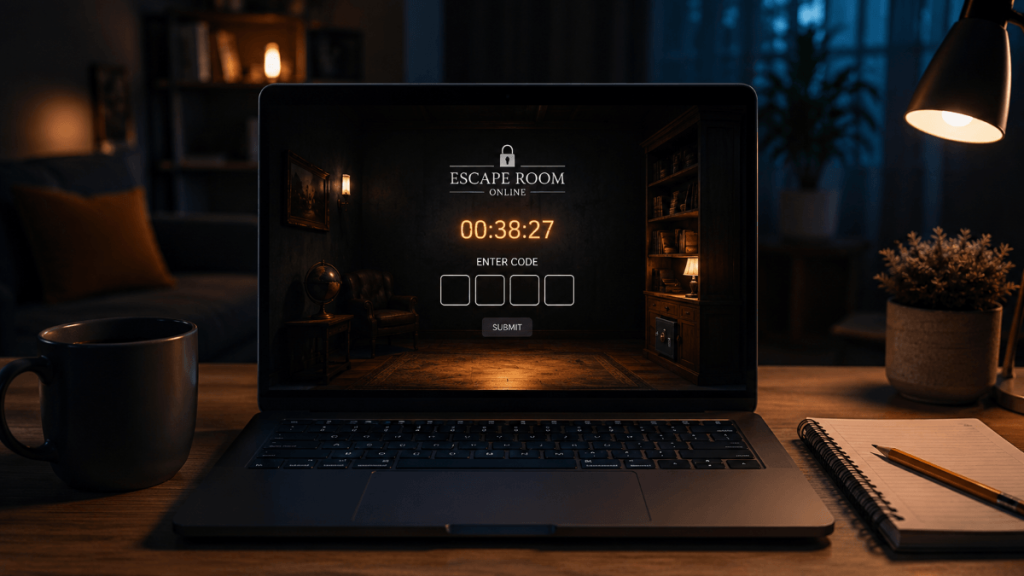 Escape room online con cronómetro y código para resolver desde casa